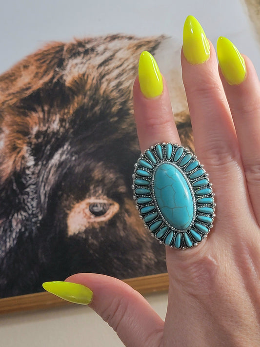 OVERSIZED Western Adjustable Rings