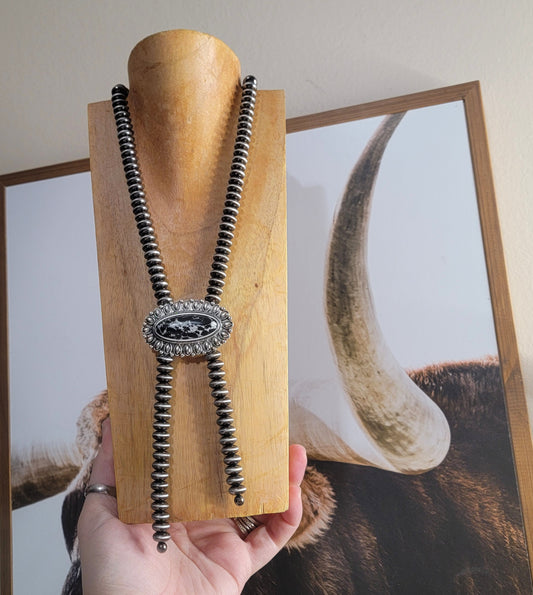 Western Bolo Beaded Necklace