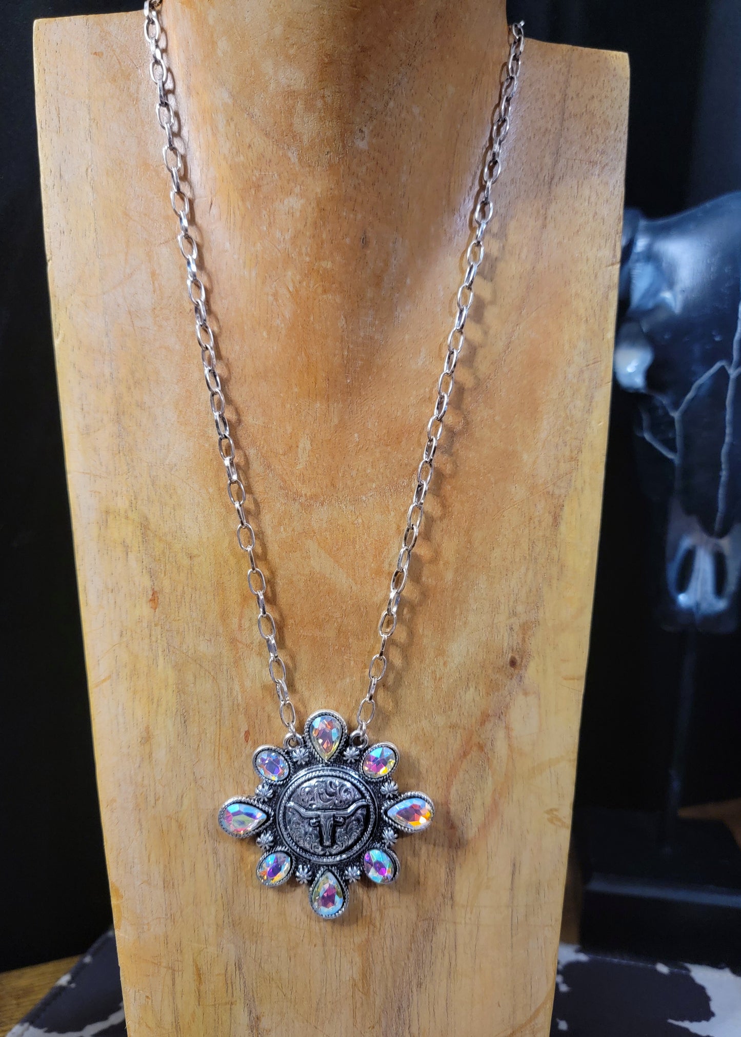 Steer Stone Pendant Necklace