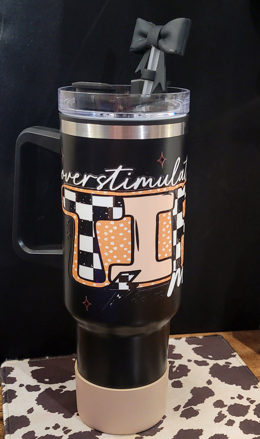 "OVERSTIMULATED MOM'S CLUB" - 40oz Tumber