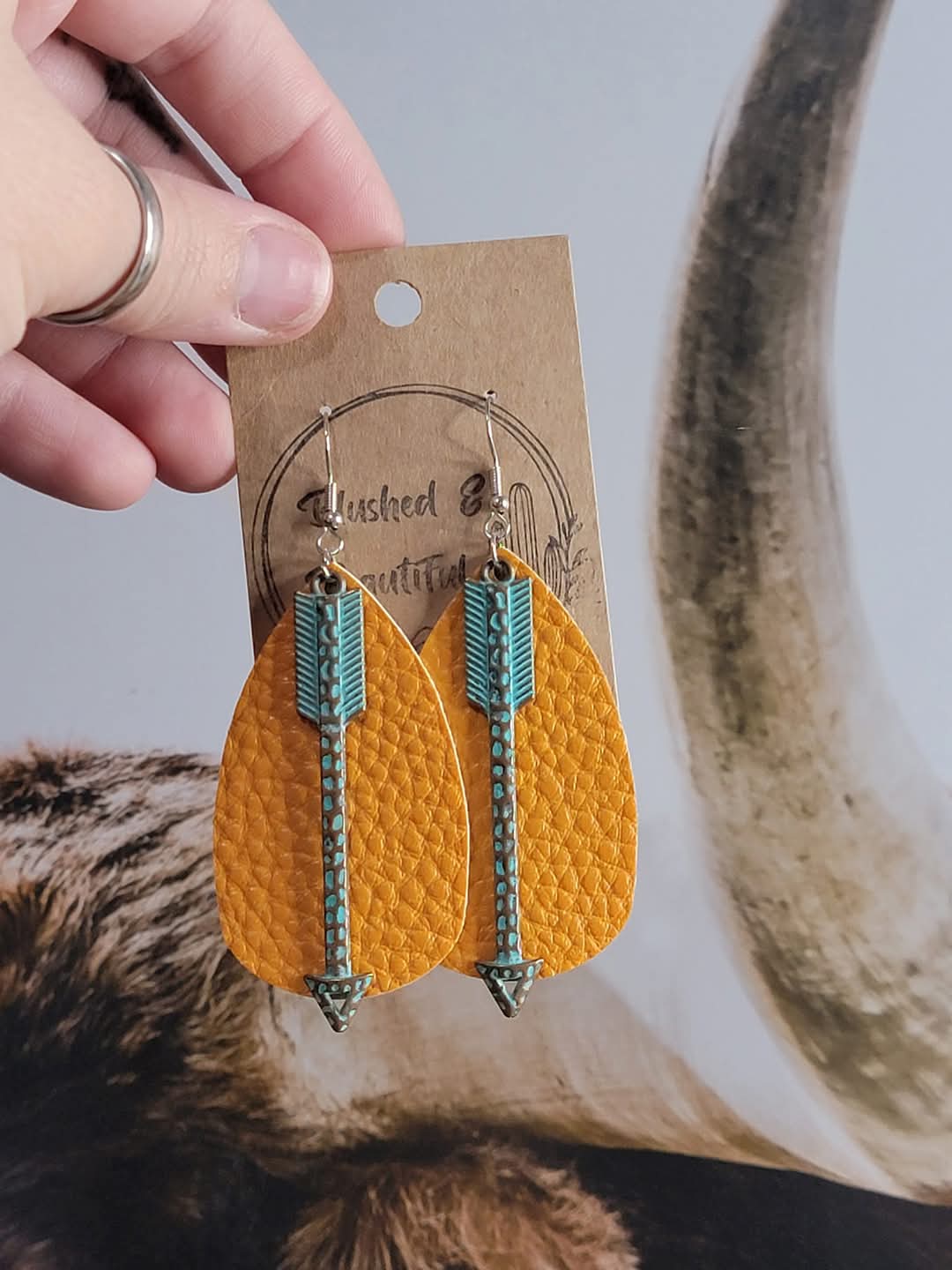 Arrow Leather Earrings