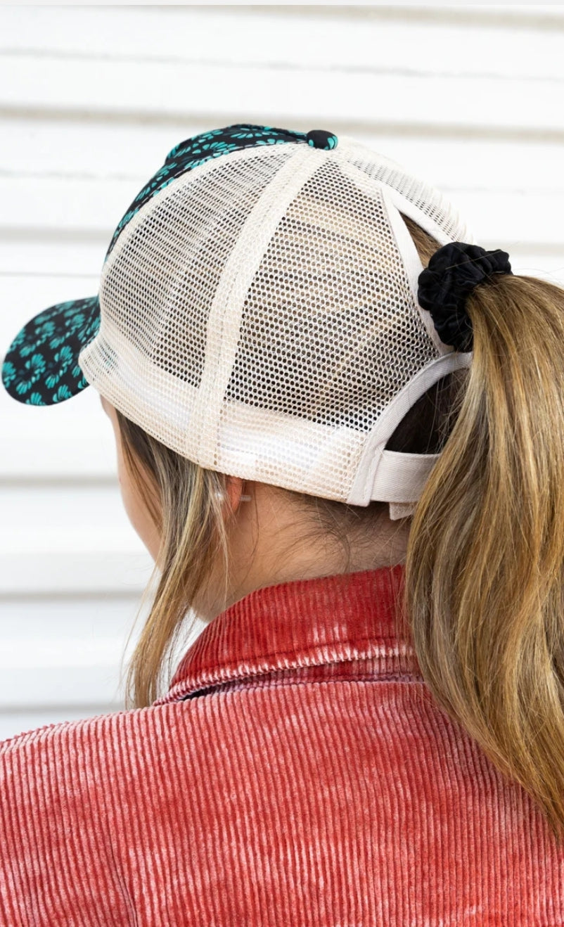 Squash Blossom Ponytail Hat