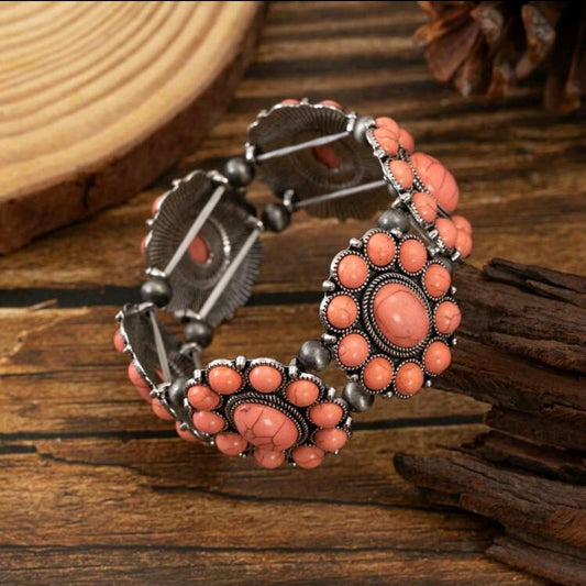 Flower Blossom Western Concho Bracelet