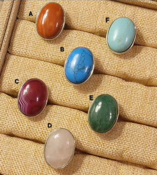 Stone Adjustable Rings