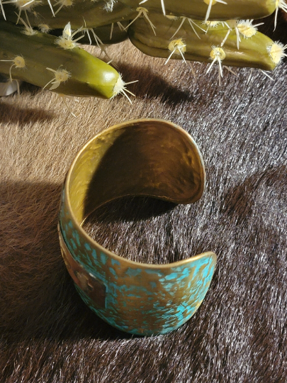 BLESSED Cuff Bracelet - PATINA - Southwestern - Western Cuff Bracelet