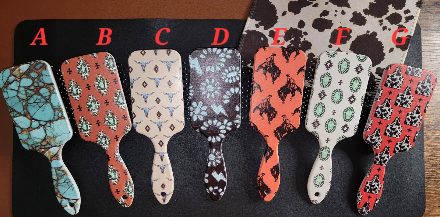 Western Paddle Hair Brushes