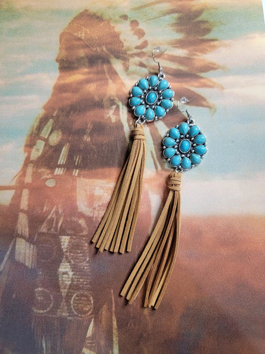 Flower Blossom Fringe Earrings