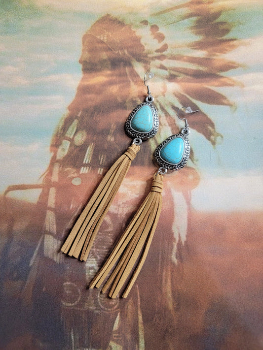 Geometric Fringe Earrings