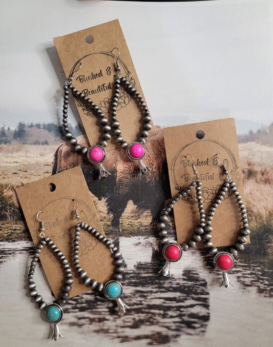 Western Beaded Spur Earrings