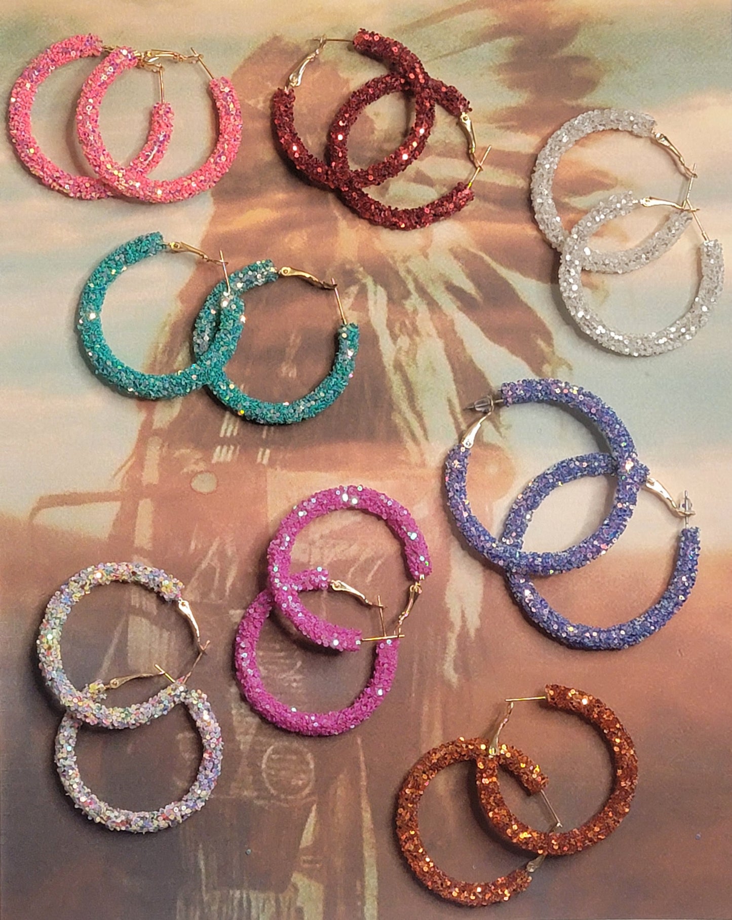 Glitter Hoops