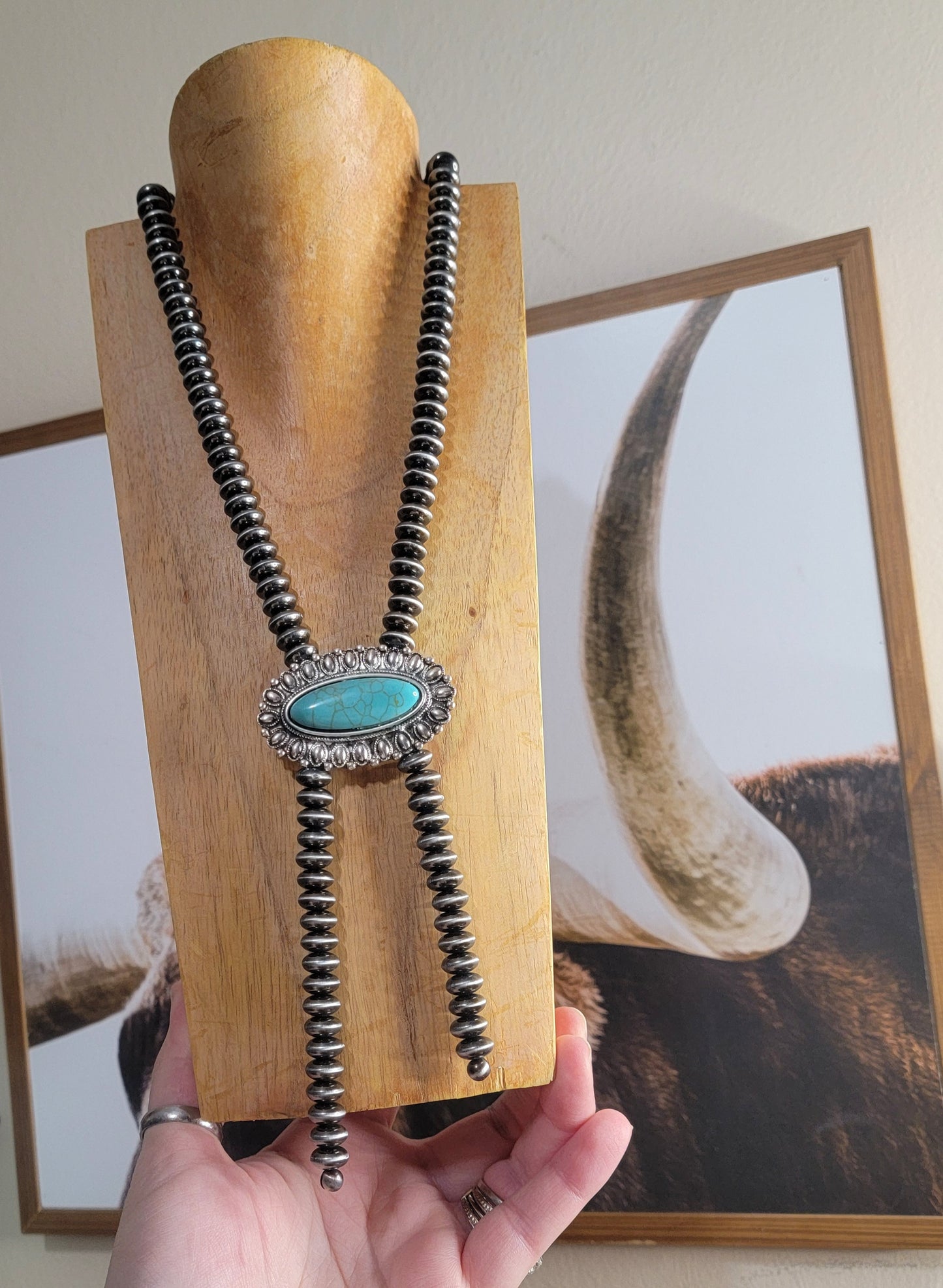 Western Bolo Beaded Necklace