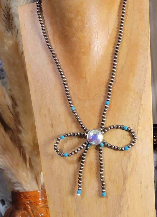 Bow Beaded Necklace