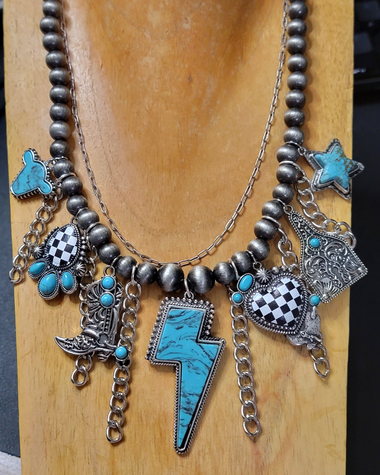 Western Grunge Charm Necklace