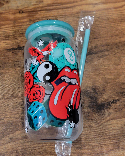 Tongue Turquoise 8-Ball - Tumbler 16oz