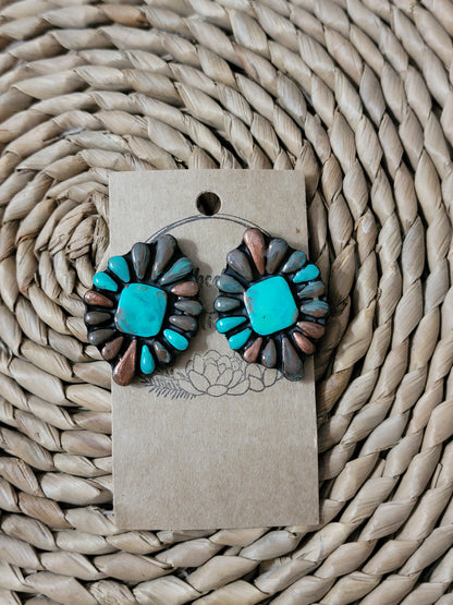 Western Chic Polymer Clay Stud Earrings