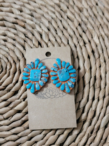 Western Chic Polymer Clay Stud Earrings