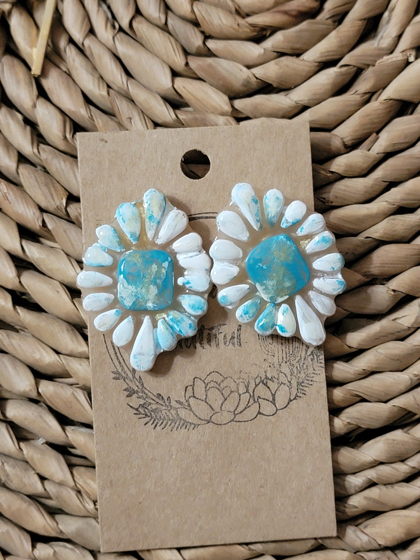 Western Chic Polymer Clay Stud Earrings