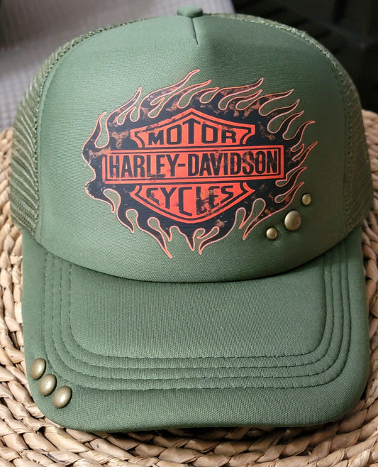 Leopard Flame HD - Trucker Hat