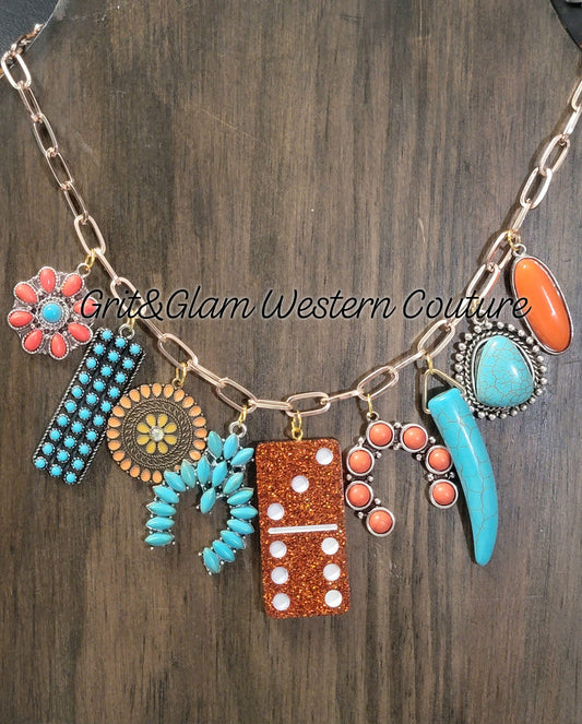 Western Boho Charm Necklace