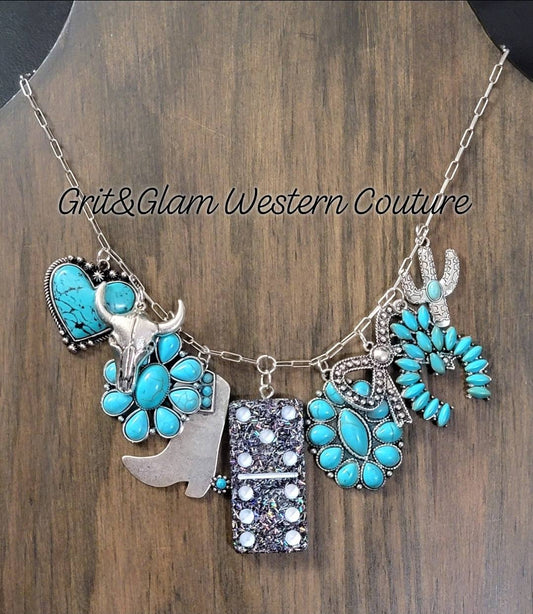 Turquoise Y'allternative Charm Necklace