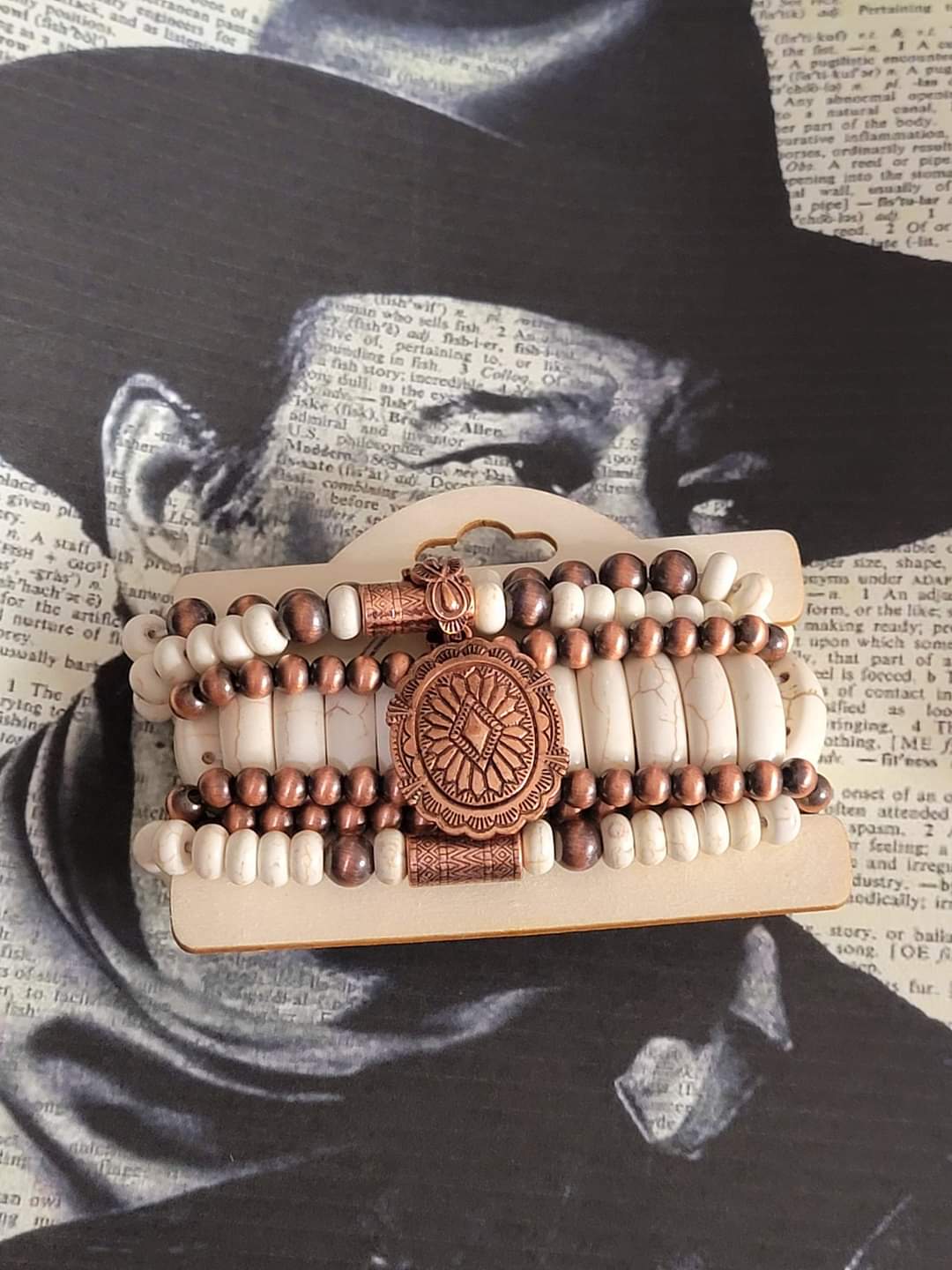 Howlite Coppertone Bracelet Stack
