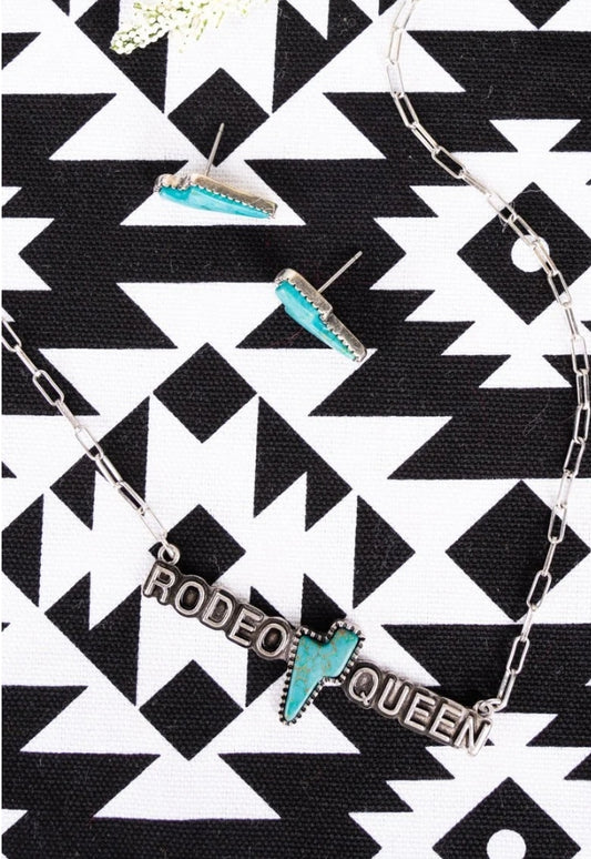 RODEO QUEEN Lightning Bolt Necklace & Earring Set