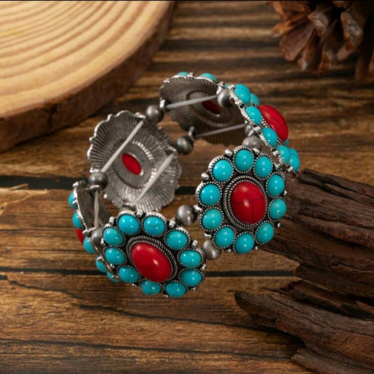 Flower Blossom Western Concho Bracelet