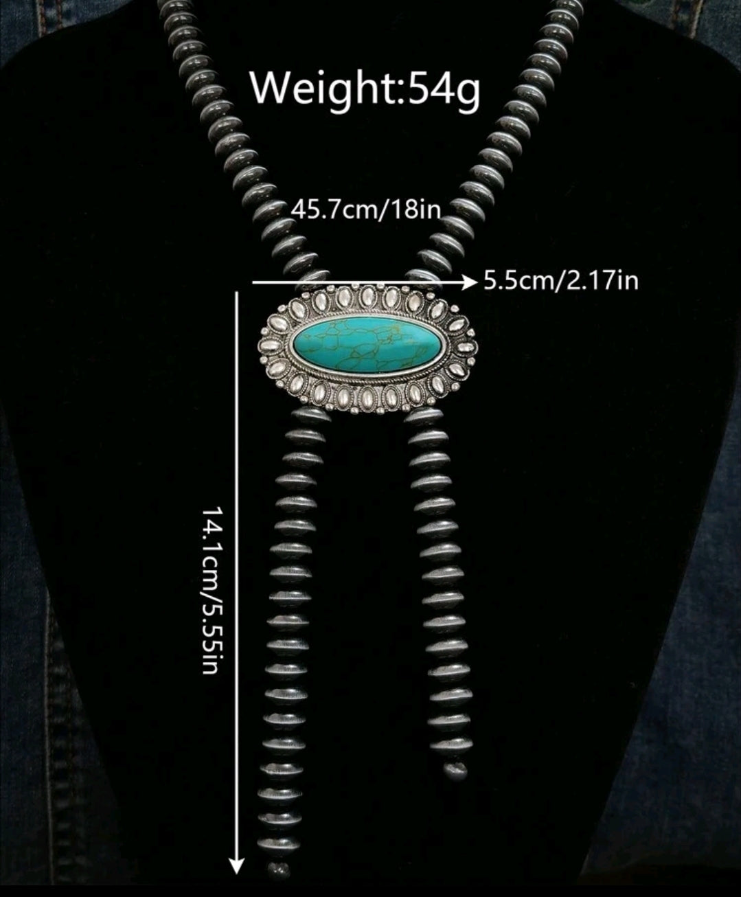 Western Bolo Beaded Necklace