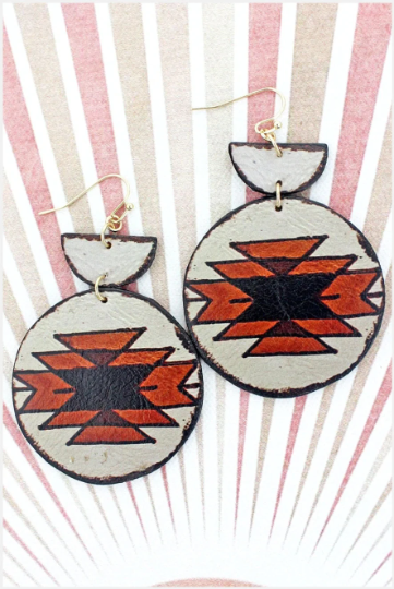 Southwestern Leather Earrings