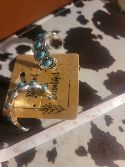 WESTERN TURQUOISE Hoop Earrings