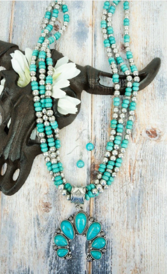Multi Layered Beaded Naja Necklace