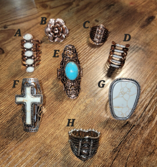 Western Chic  Statement Piece Rings