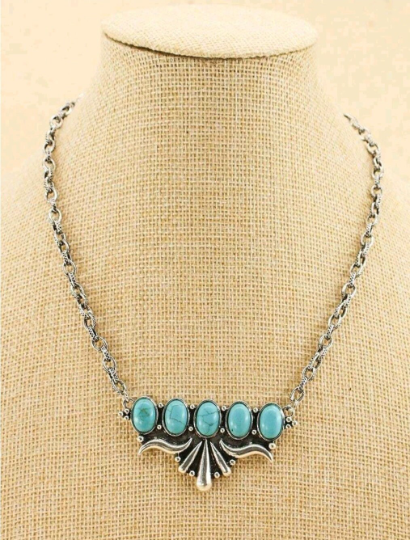 Filigree Stone Bar Necklace